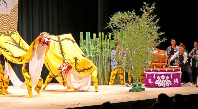 釜石市の無形文化財に指定されている「尾崎町虎舞」