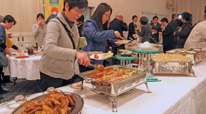 ラグビーＷ杯釜石開催出場国の料理が振る舞われた食文化体験交流会