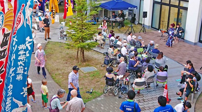 上中島地区で暮らす復興住宅の住民が集った夏祭り