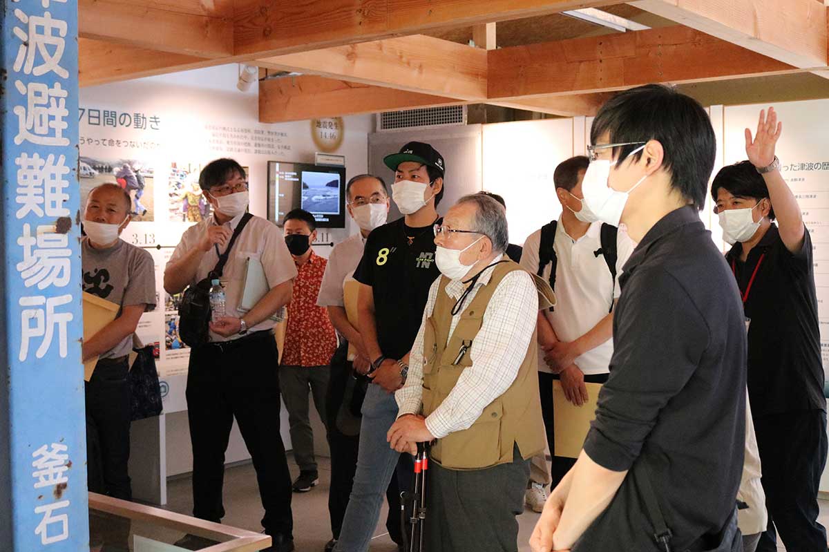 いのちをつなぐ未来館（鵜住居町）で釜石市の被災状況を学ぶ