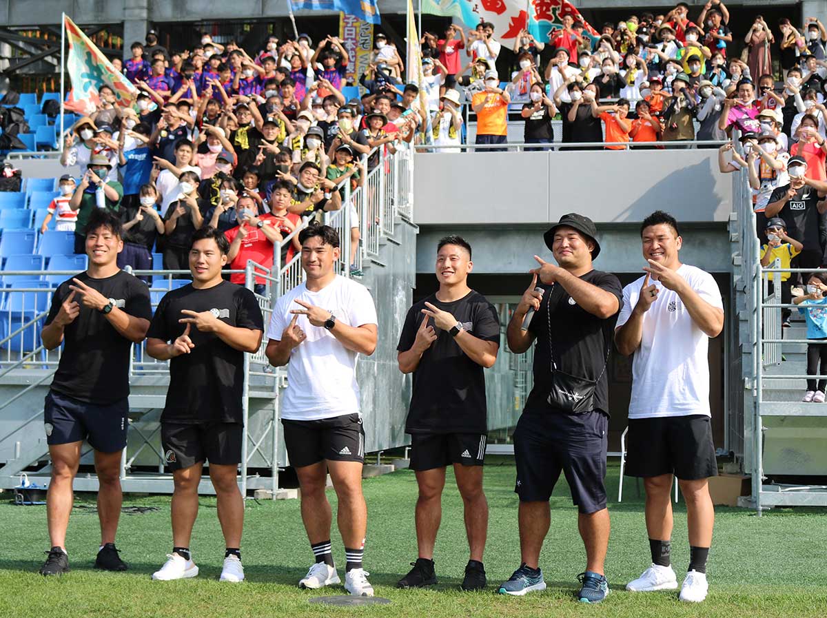 ラグビー日本代表有志ら釜石で教室　子どもたちの夢を後押し