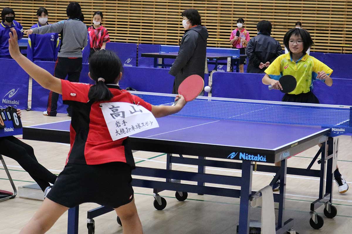 Nittaku杯第９回釜石・大槌地区卓球大会＝市民体育館