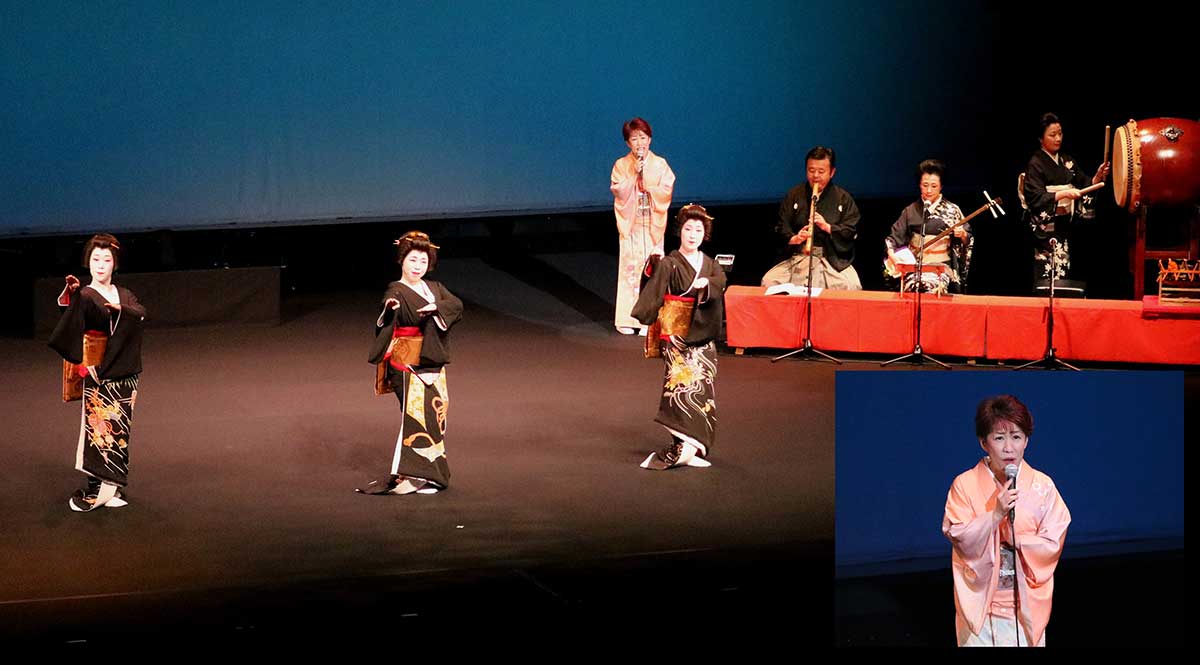 釜石出身の佐野よりこさんが歌い、八王子芸者が踊る「釜石小唄」で幕を開けた