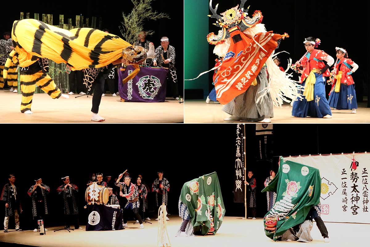 4年ぶりに開かれた釜石市郷土芸能祭。各団体が躍動した