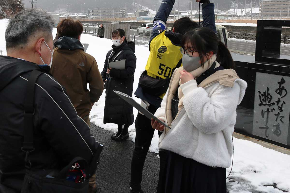 釜石高「夢団」のメンバーによる東日本大震災の伝承活動