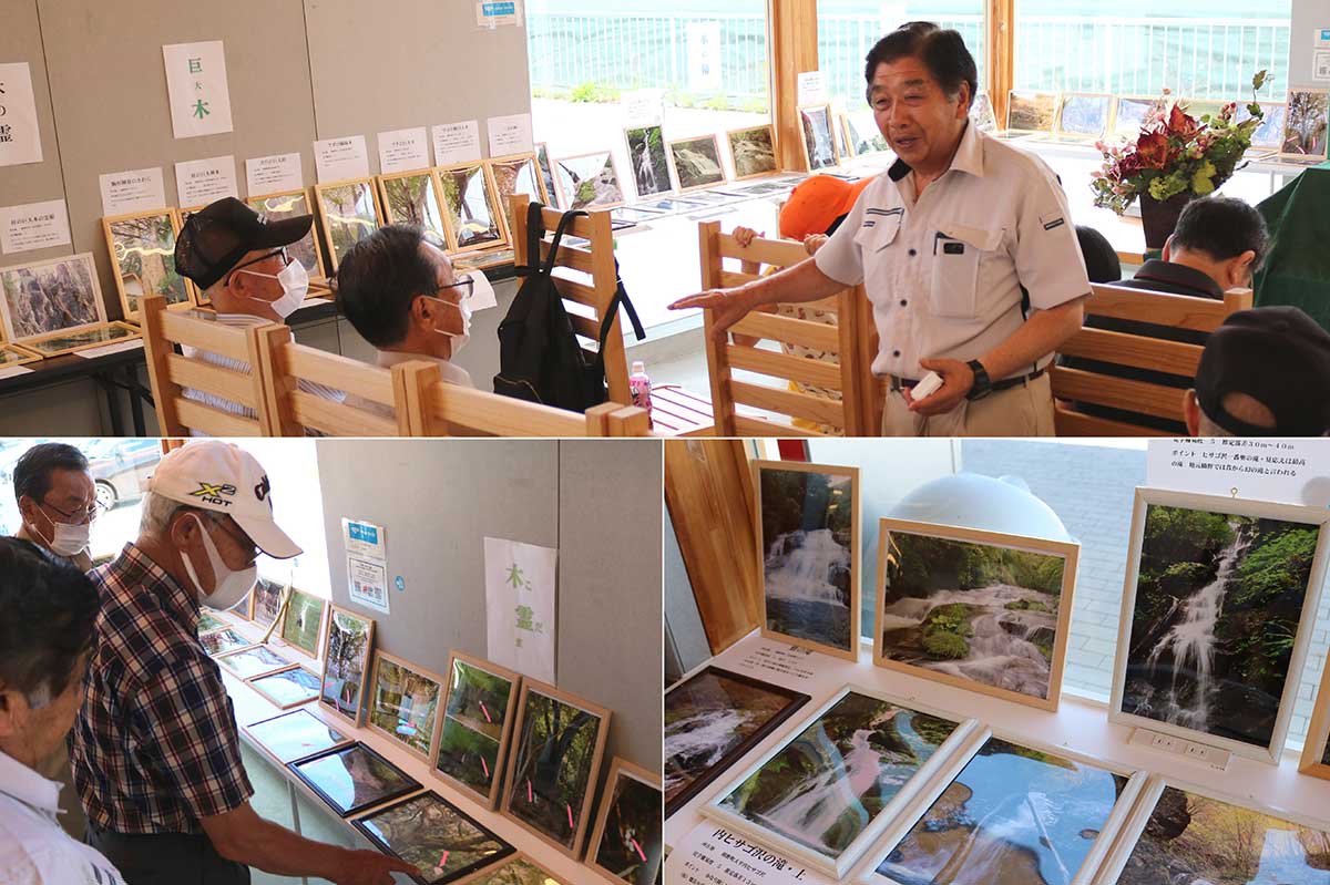 三浦勉さん（写真上段左から3人目）は橋野の自然写真を展示