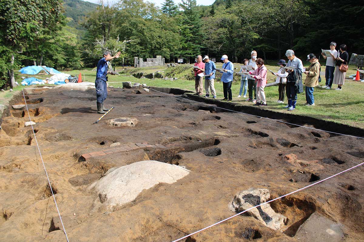 昨年度の試掘調査で長屋建物跡が確認された最も南側のエリア