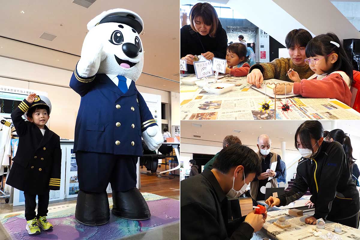 海にまつわる活動やものづくりを楽しむ来場者