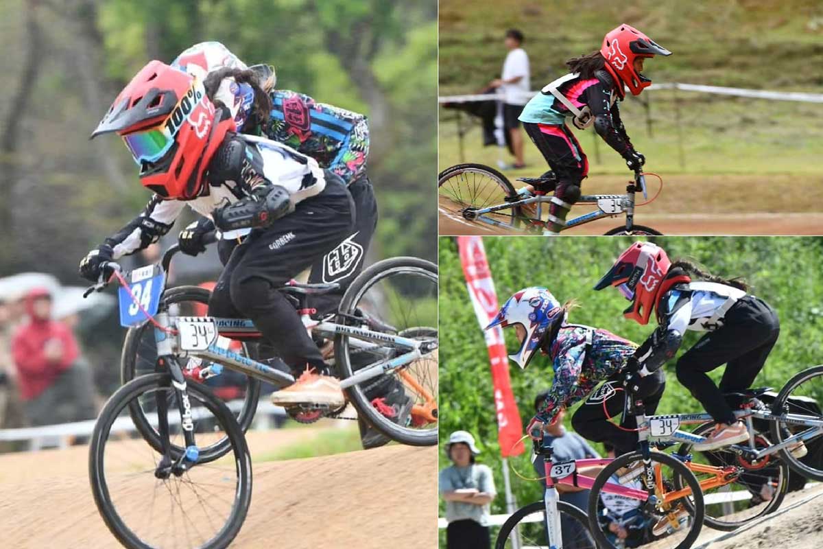 BMXシリーズ戦に臨む杏音さん【撮影者：北川大介さん（三重県在住・カメラマン）】