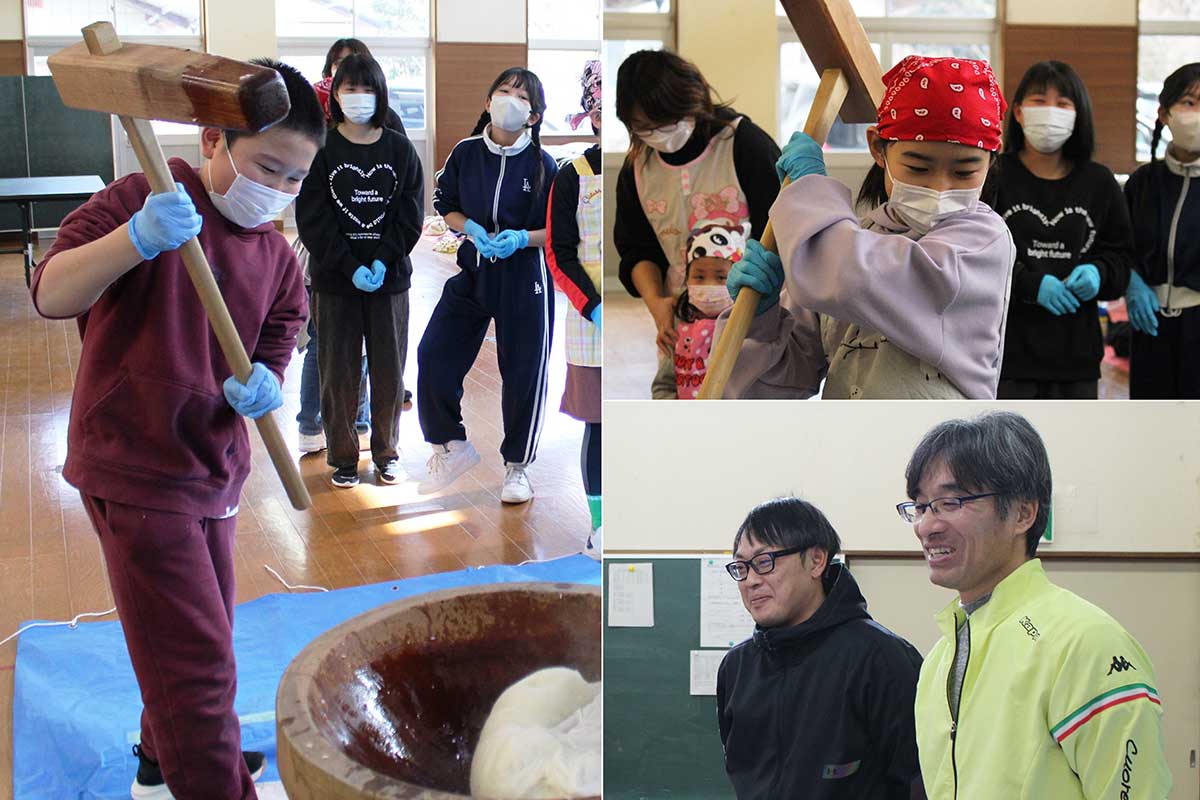 だんだんと餅に仕上がっていく様子に顔がほころぶ