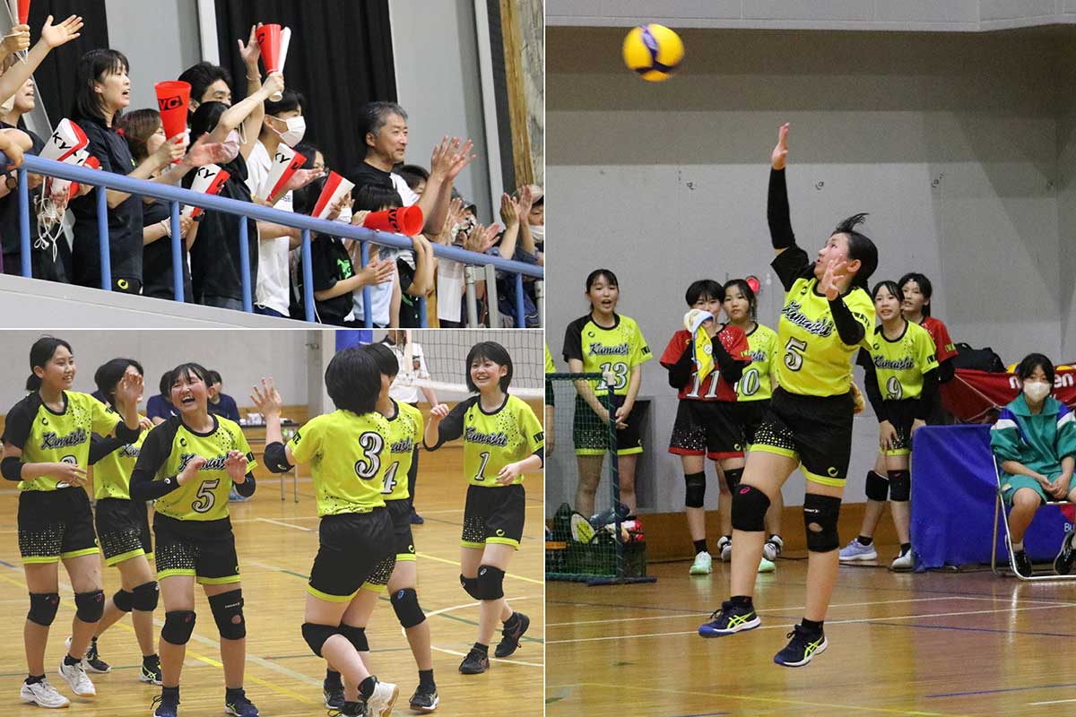 バレーボール女子に初めて参加した「釜石ヤングバレーボールクラブ」