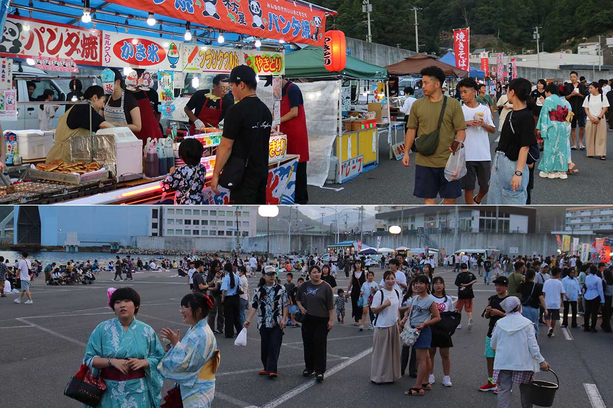 魚市場会場には開始1時間以上前から多くの客が訪れた