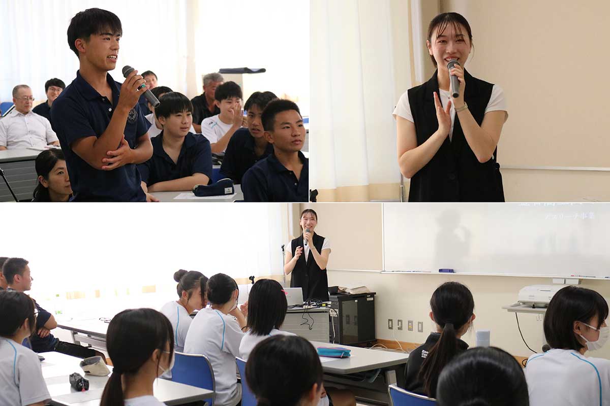 講話後、生徒からはさまざまな質問が…。貴重な学びの時間となった