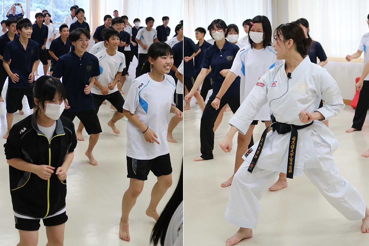 複数の基本動作を組み合わせ、空手の「形」を疑似体験