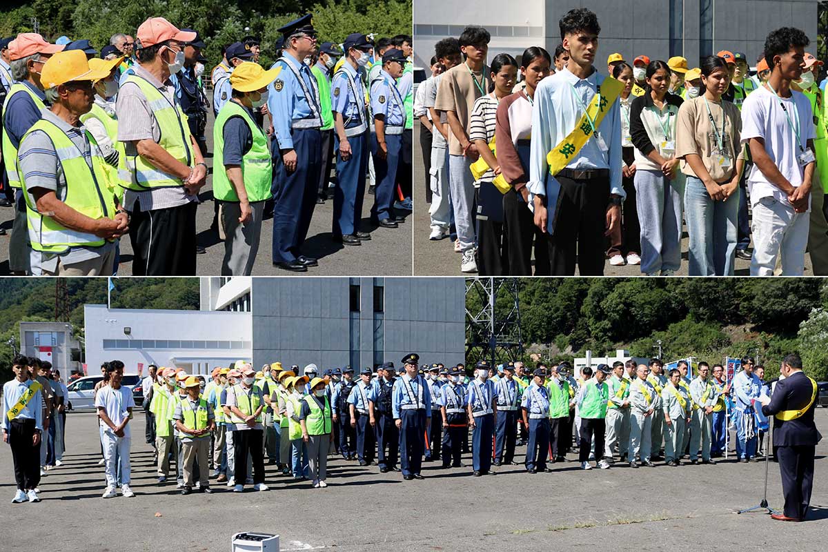 「秋の全国交通安全運動」街頭啓発活動の出発式=鈴子町