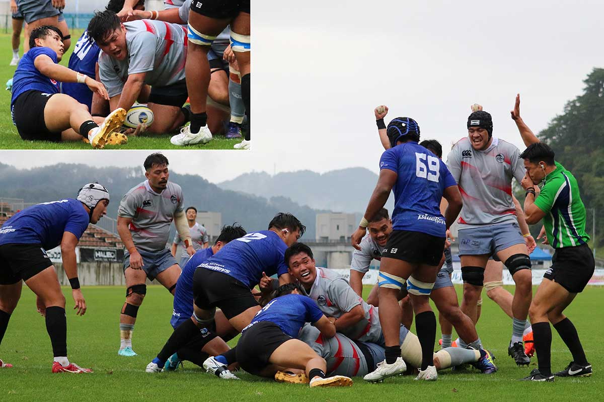 後半15分、最後はプロップ髙橋璃玖が2人のタックルを左にかわしながらトライ
