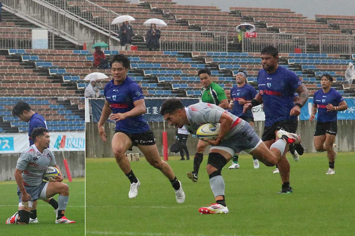 後半40分、SH岡新之助タフォキタウが釜石4本目のトライ