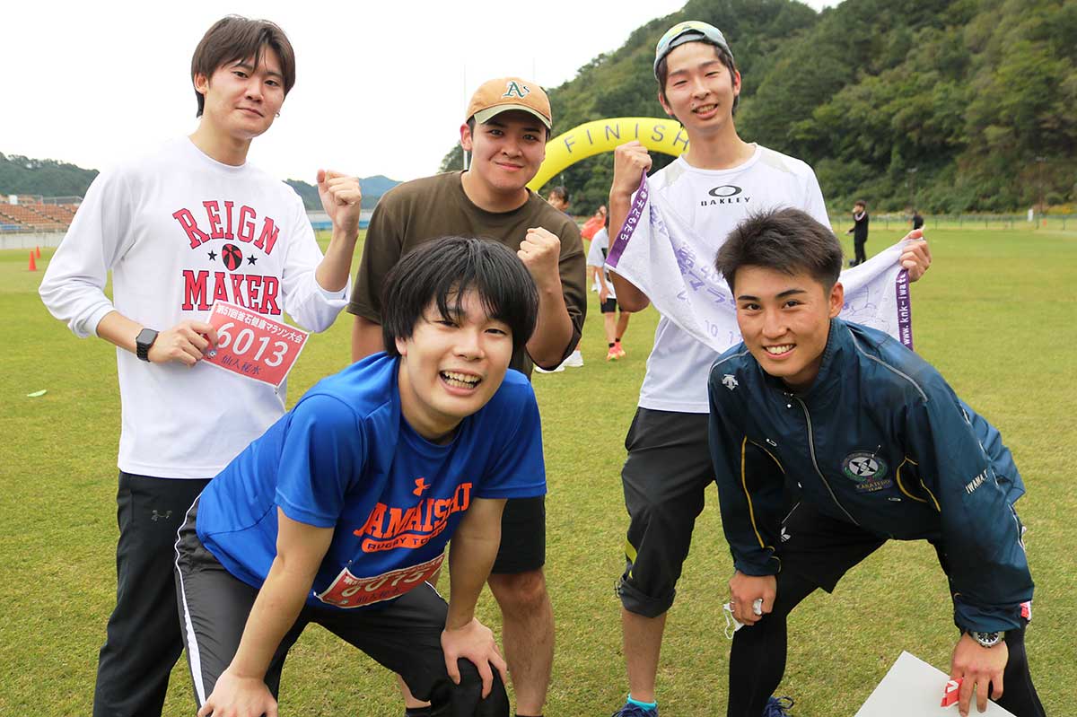 釜石高時代の仲間で“マラソン同窓会”。5キロアップダウン、完走しました!
