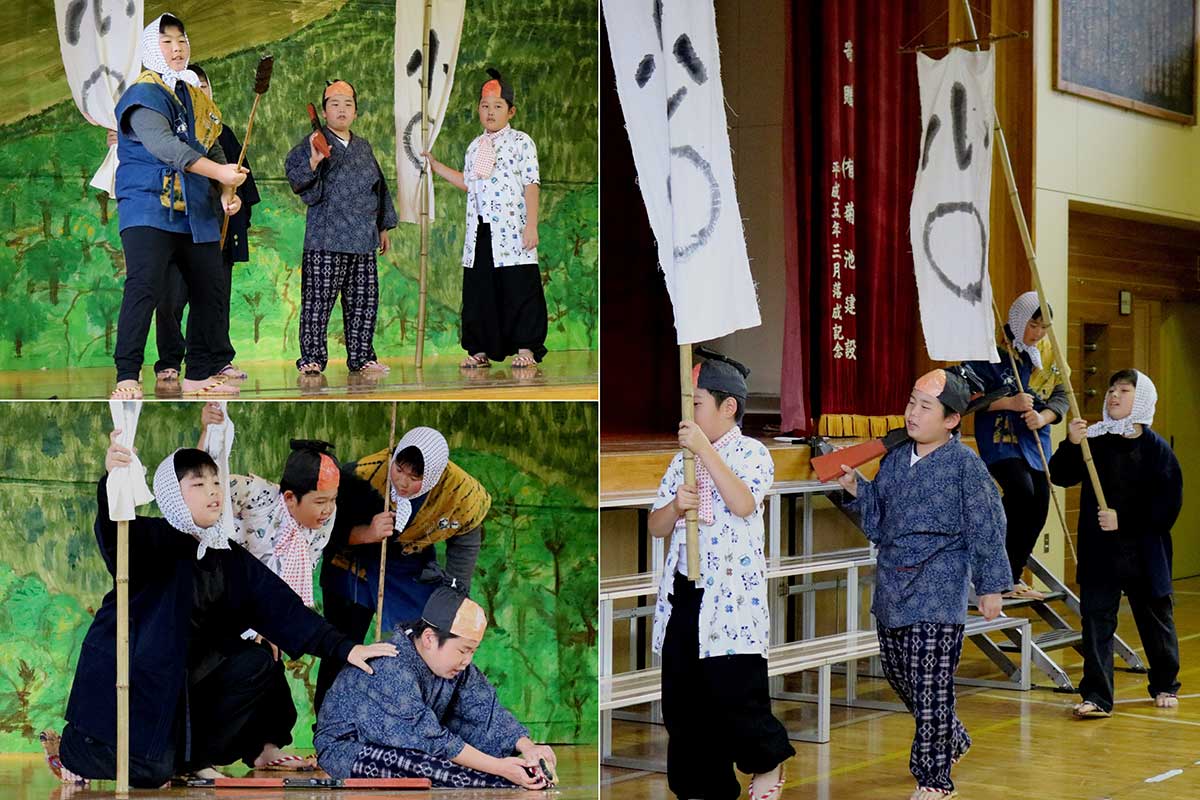 「小○」の旗を掲げ、仙台藩への越訴を決意。長い道のりでけが人も出るが、要求を認めてもらうため、必死に歩き続ける