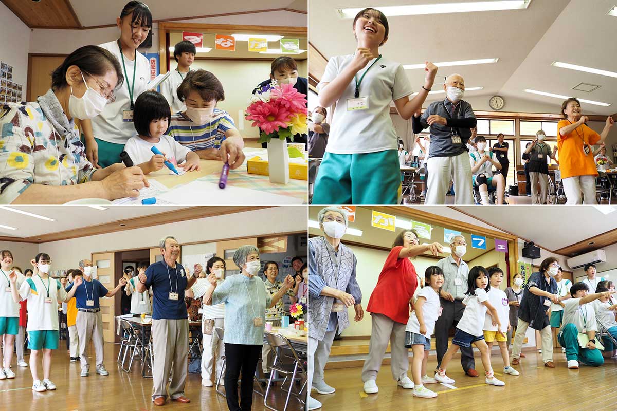 3年生が企画運営した世代間交流カフェ=2025年6月30日