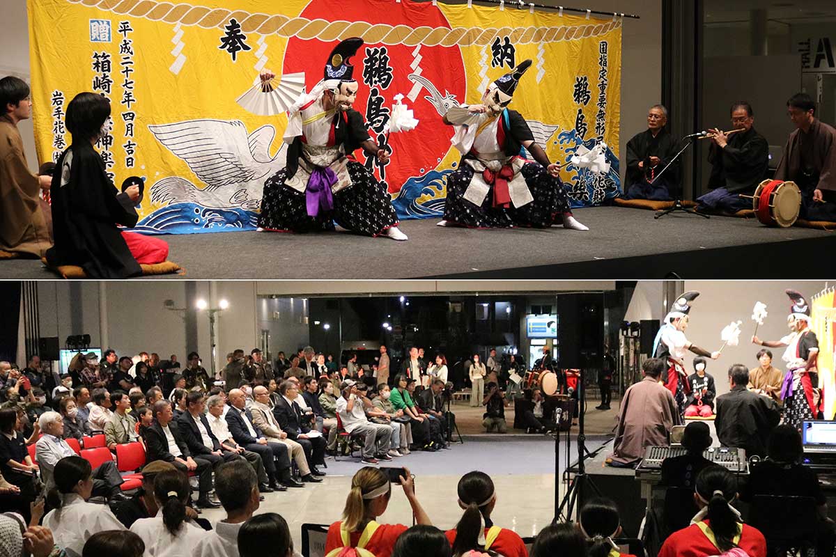 国指定重要無形民俗文化財の「鵜鳥神楽」（普代村）。隔年で行われる釜石までの南廻り巡行でもおなじみ