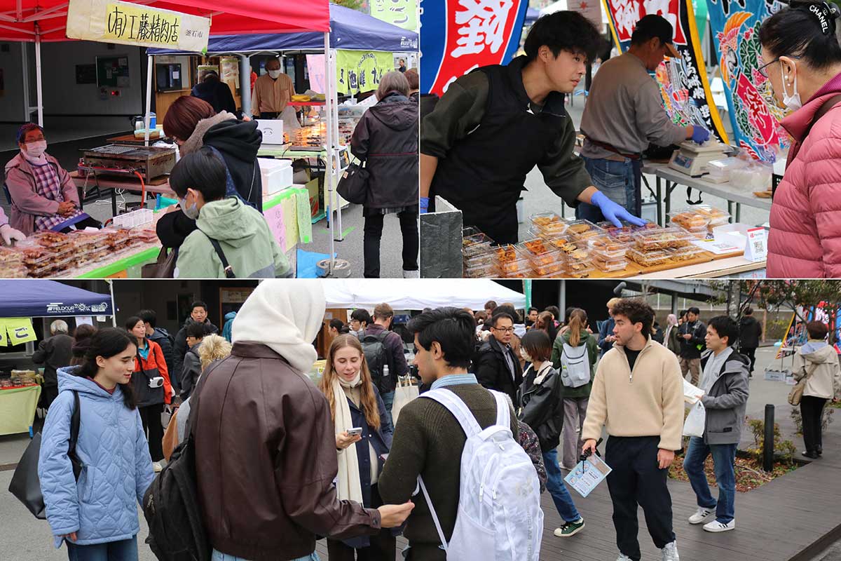 地元販売店や漁師も出店し、にぎわいを見せた大町広場