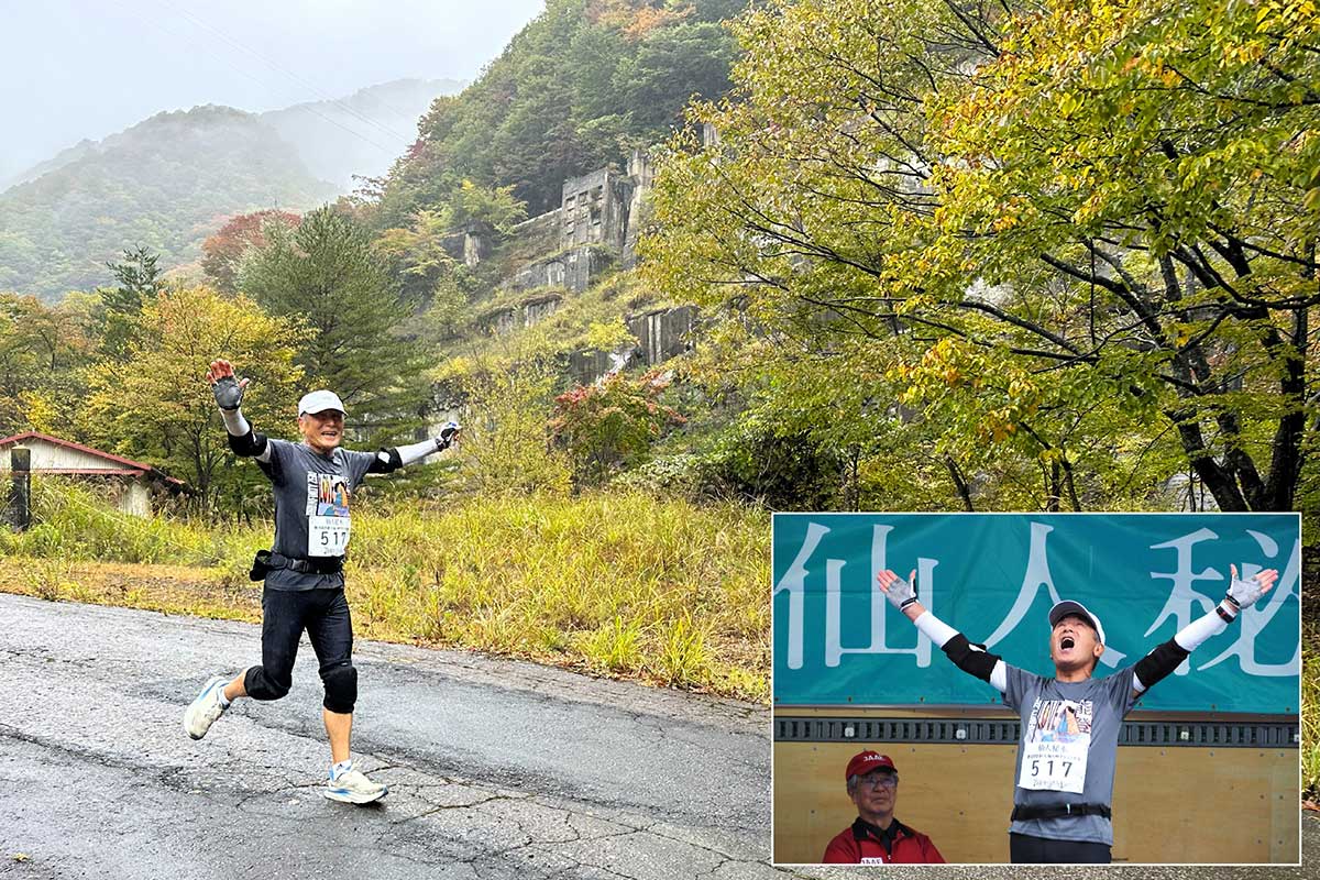 開会式で参加者にエールを送った菊池竹美さんは走りも元気