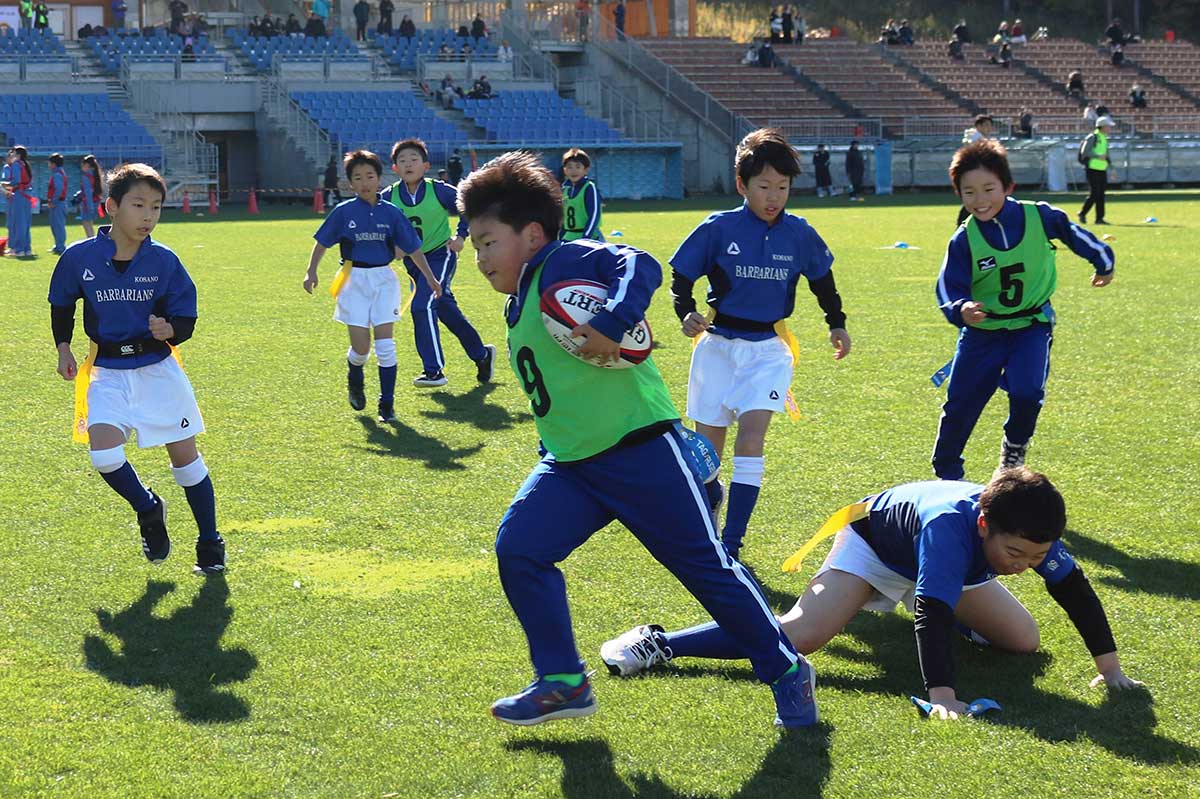平田ファイヤーズvs小佐野バーバリアンズブルー（予選Cブロック）。平田の4年生が小佐野の5年生に挑んだ