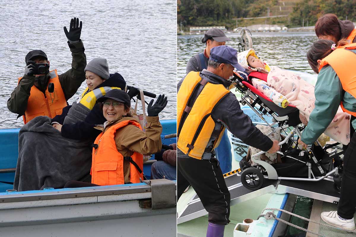 参加者は車いすやバギーに座ったまま乗船可能。いざ、大海原へ!