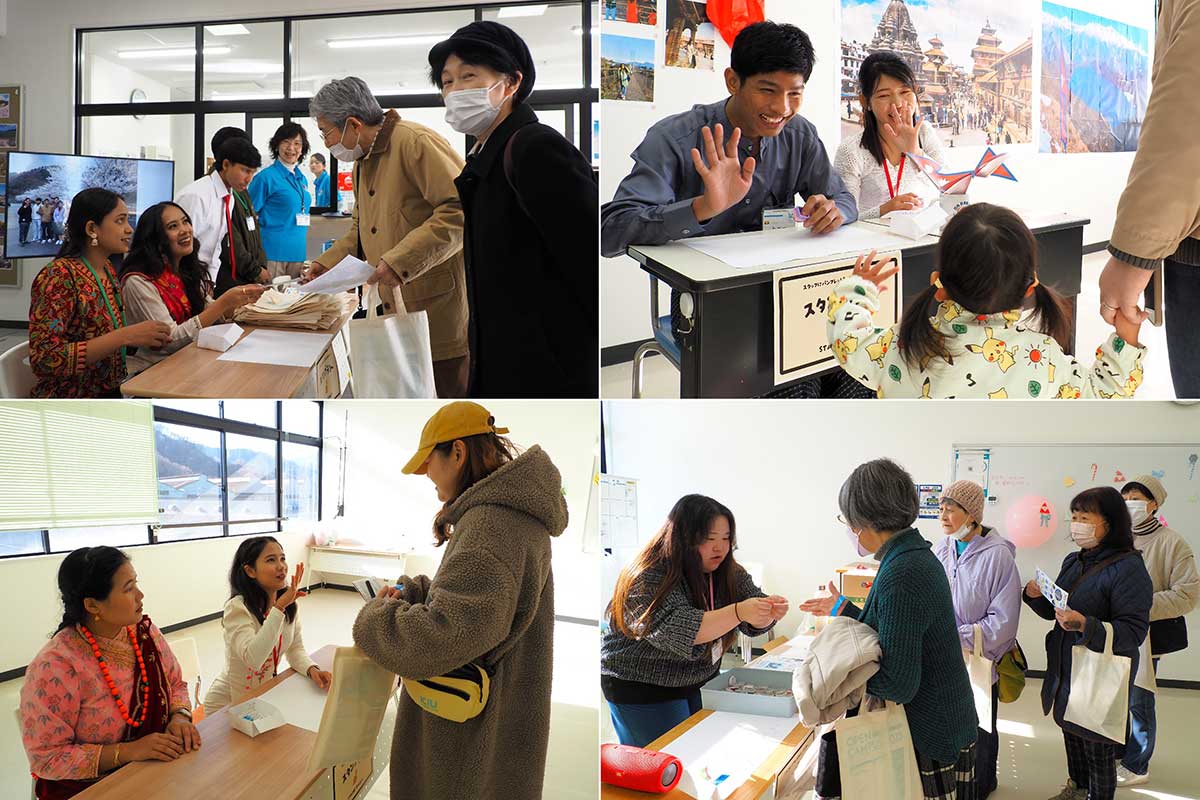 スタンプをもらう時は絶好の“おしゃべりタイム”