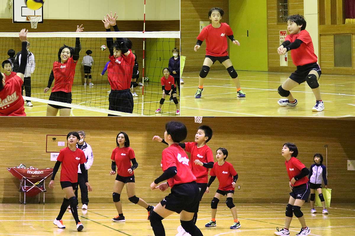 全国大会まで1カ月となった11月24日、団員らはさらなるレベルアップを目指し、練習に励んだ＝栗林小体育館