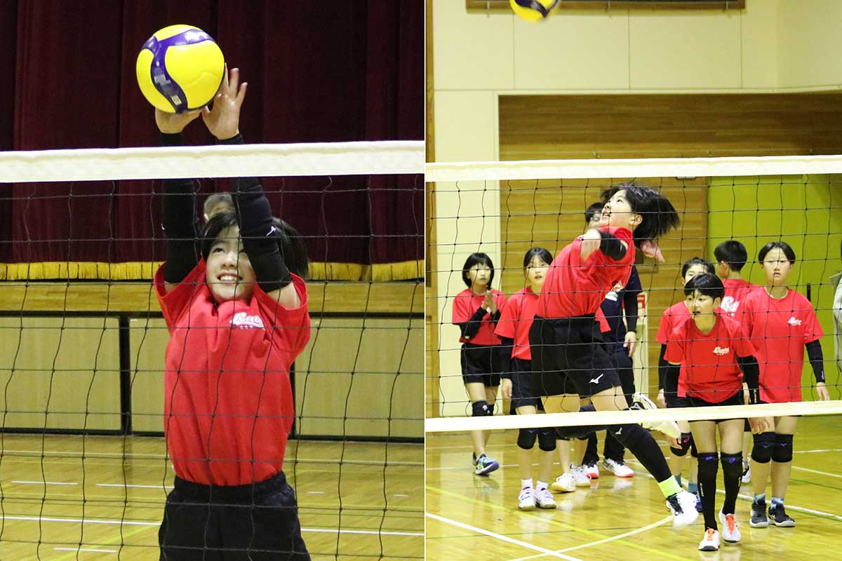 昨年からバレーを始めた四宮香蓮さん。どのポジションもこなせる頼りになる存在