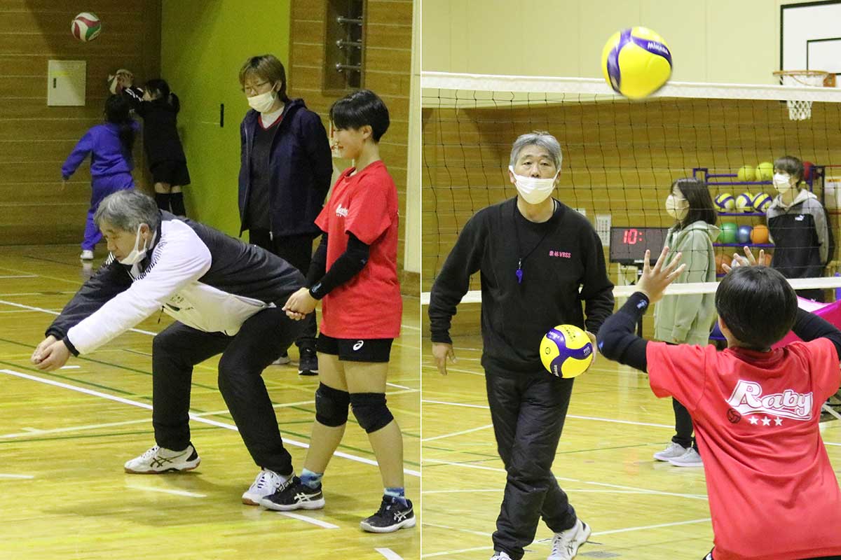 20年以上にわたり栗林ラビーを率いる藤原明広監督は「スポーツの楽しさを伝えたい」と子どもたちを熱心に指導。現団員らと臨む全国大会を楽しみにする