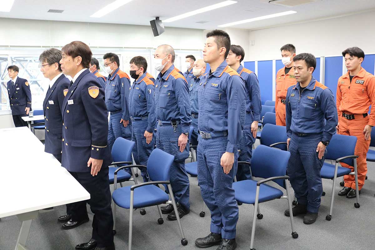 3人の発表には審査員のほか、消防職員約20人が耳を傾けた