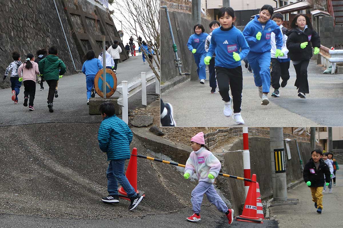 第13回新春韋駄天競走。震災後に生まれた小学生も津波避難の教訓を学ぶ