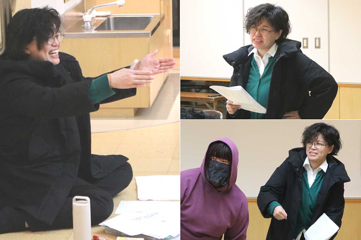 演出も担当する劇団代表の小笠原景子さん（左）。今作は役者としても舞台に立つ。劇団創設メンバーの一人