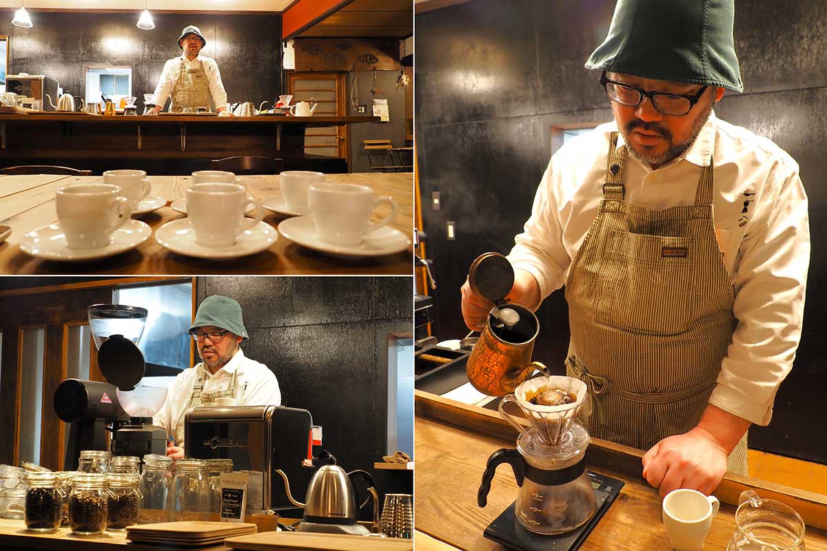 お好みの一杯を目の前で丁寧に抽出。豆知識を添えて