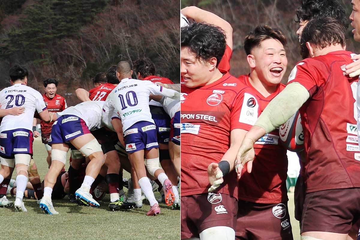 後半16分、ラインアウトからモールで一気に攻め、貴重な追加点。トライを決めた河野良太もこの笑顔