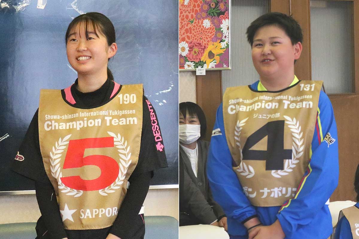 レディース、ジュニア両チームの選手が優勝の感想などを述べた