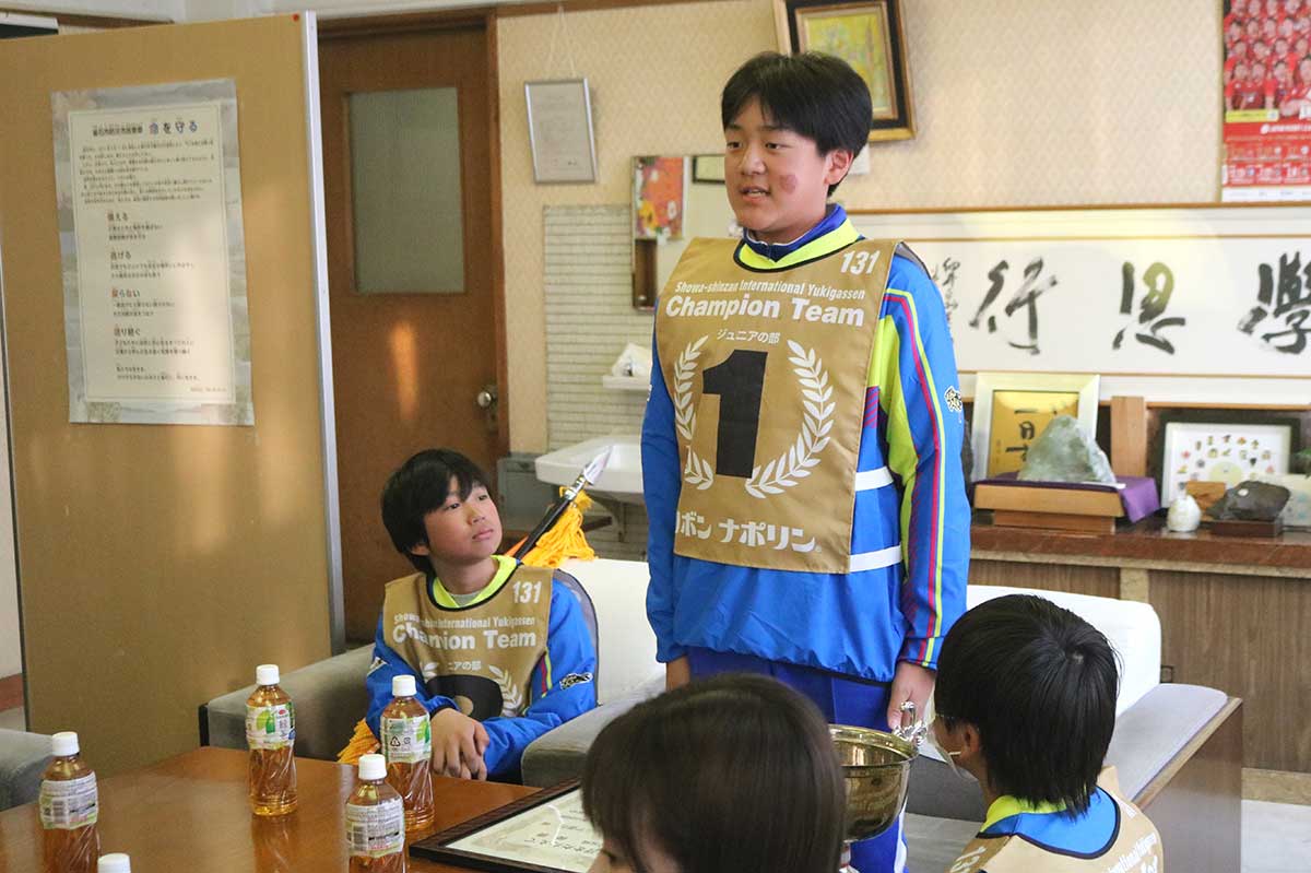 ウル虎ジュニア釜石の小林賢生主将は「練習した成果を発揮して優勝できたので良かった。来年のメンバーにも頑張ってほしい」と話した