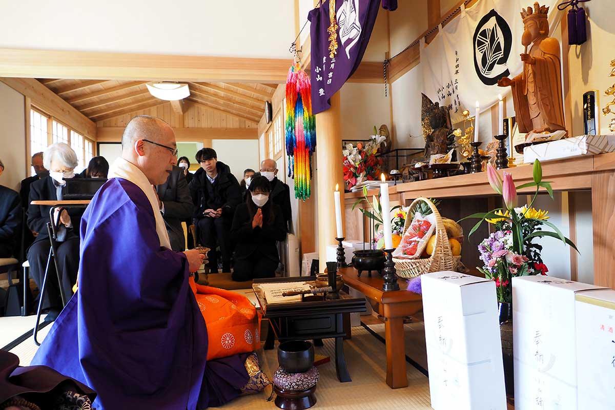 東日本大震災犠牲者の冥福を祈り鵜住居観音堂で営まれた「復光」祈願法要