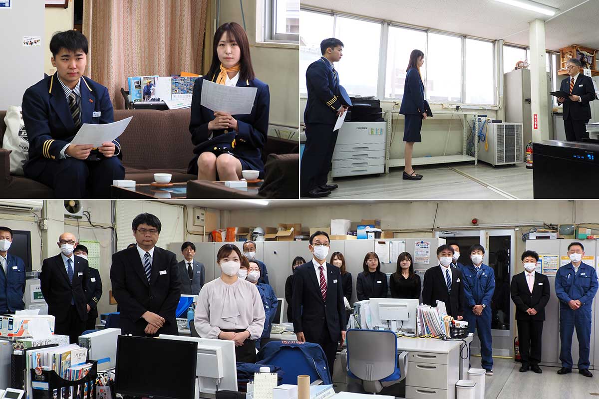 新入社員2人を先輩たちがあたたかく迎え入れる