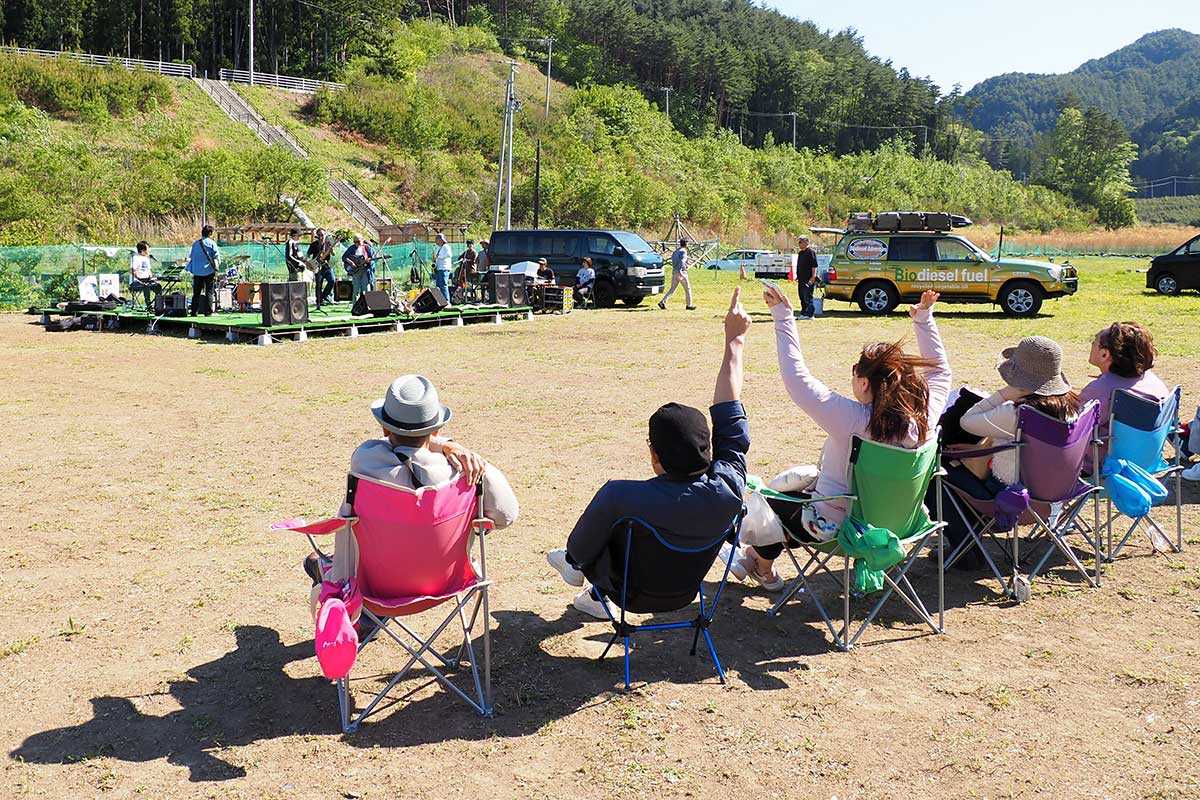根浜シーサイドキャンプ場で開かれたライブイベント