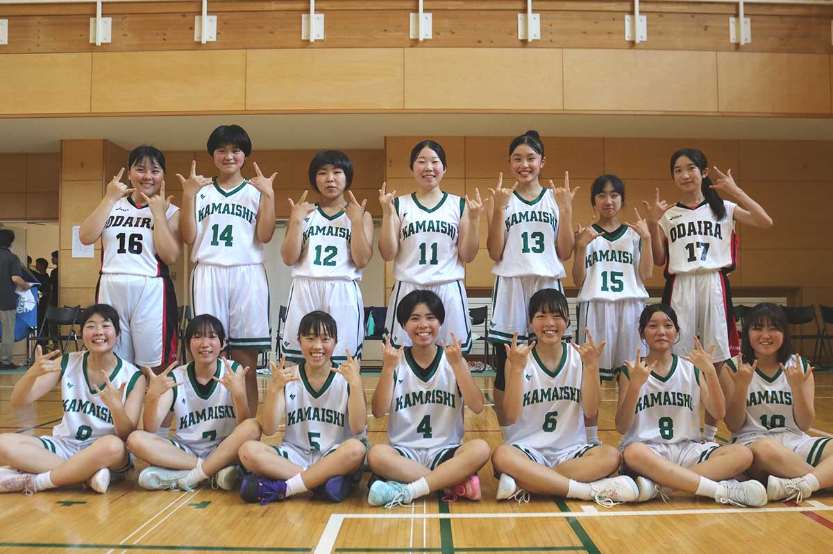 大槌を大差で破り県大会出場を決めた釜石・大平合同チーム。「まずは初戦突破を」と県大会へ意欲を高める