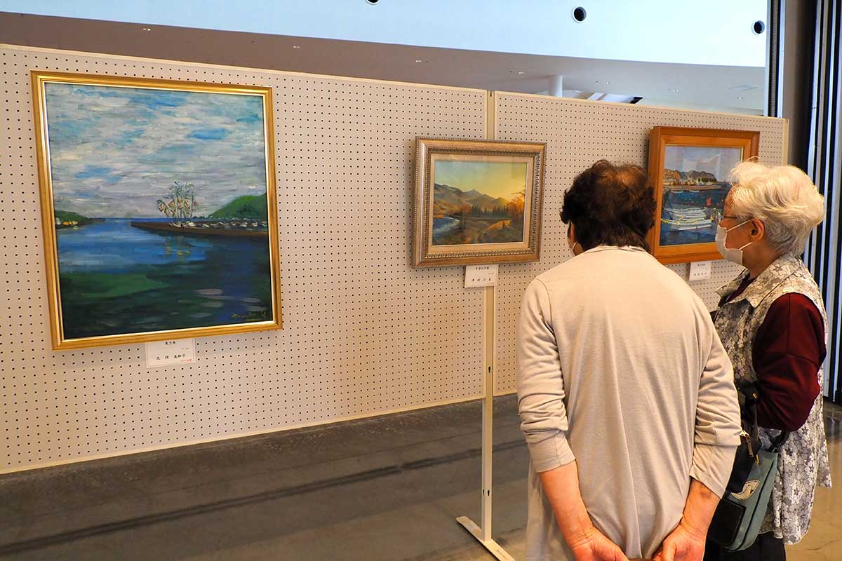 「釜石の風景」をテーマにした作品を集めた展示コーナー
