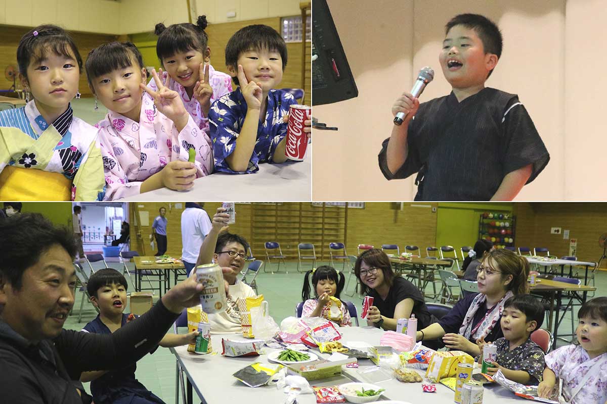 子どもたちは浴衣や甚平姿で楽しむ。夏休みの大切な思い出