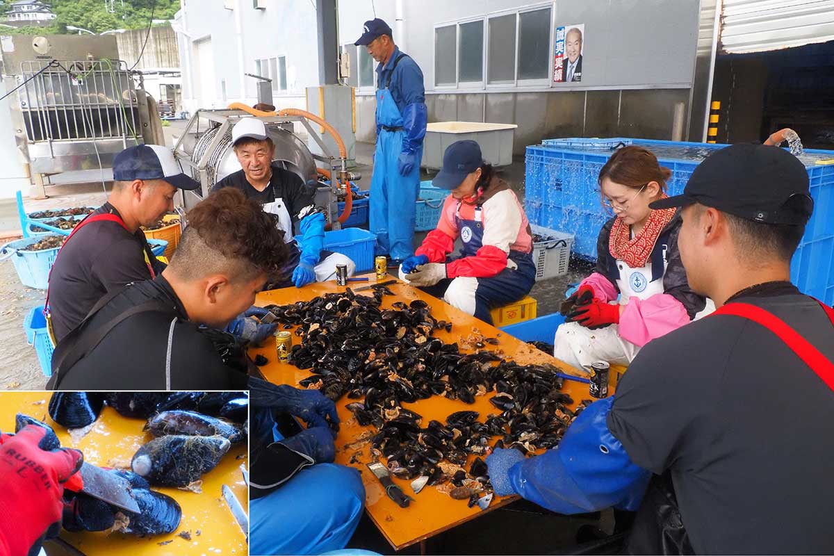 洗浄機から出した後、さらに磨きをかける