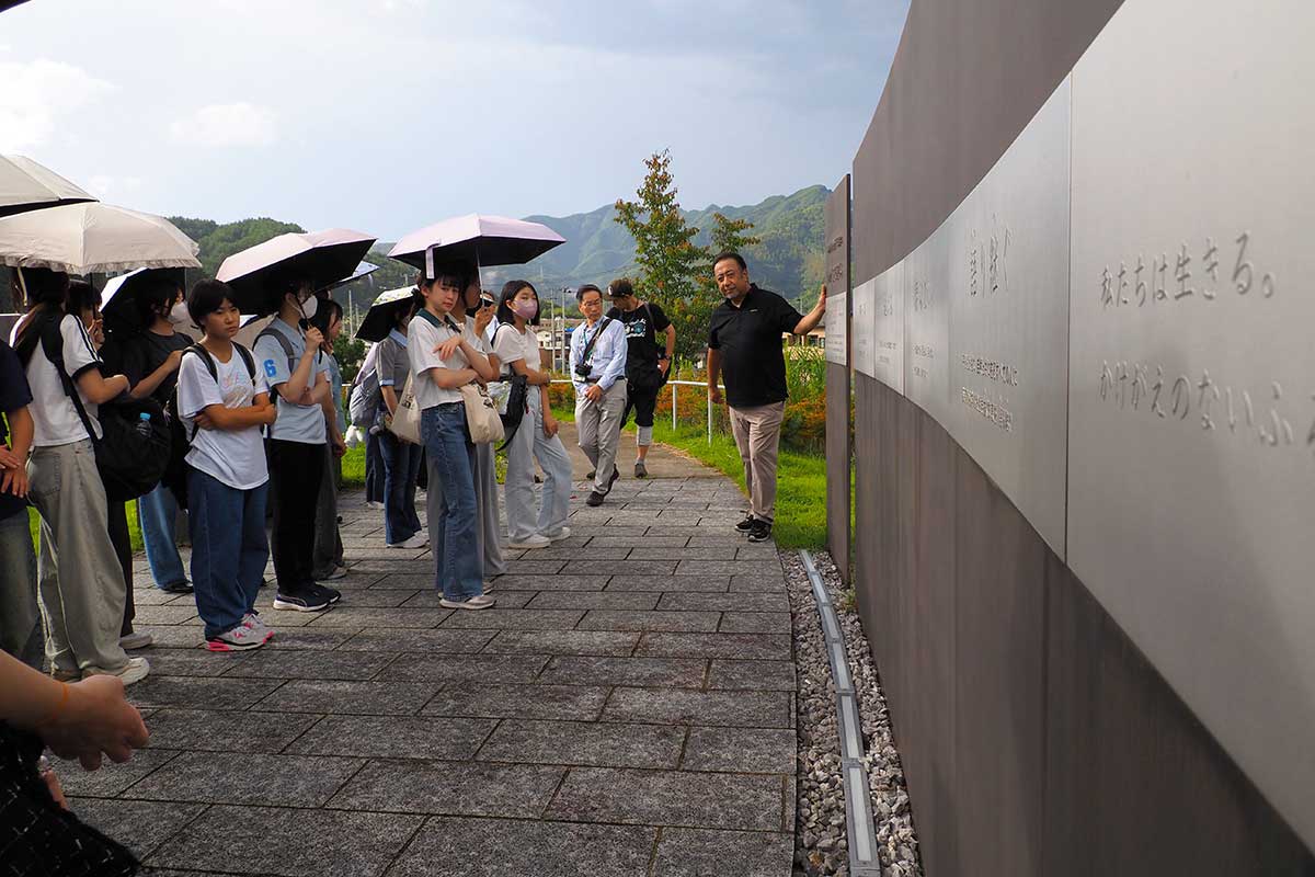 釜石祈りのパークも見学。生きること、未来を考える機会にした
