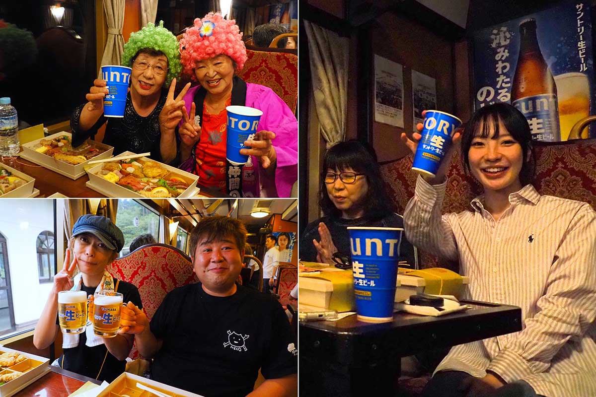 マイジョッキも持参！列車に揺られながら生ビールを味わう乗客