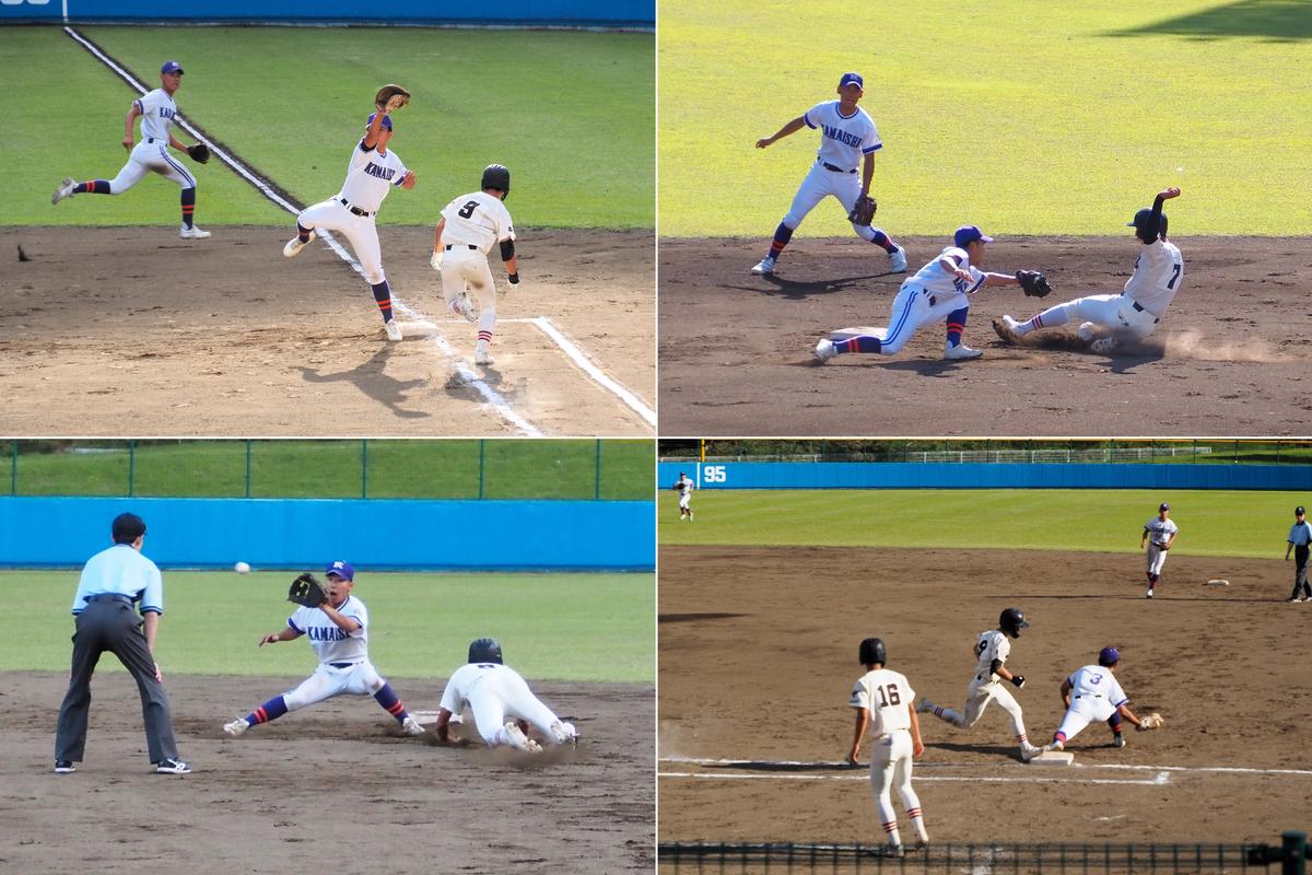 集中して練習試合に臨んだ釜石高の選手たち